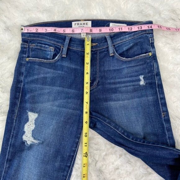 Frame Le Skinny De Jeanne Distressed Jeans Size 26 MSRP $235 - Picture 3 of 16
